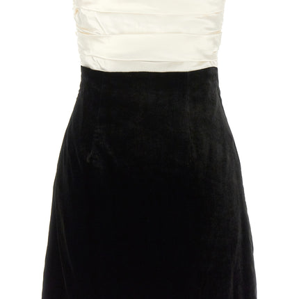 Alessandra Rich Bicolor Silk Short Dress