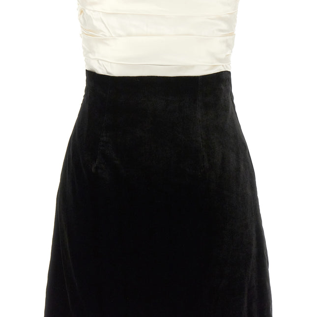 Alessandra Rich Bicolor Silk Short Dress