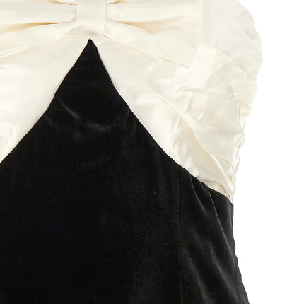 Alessandra Rich Bicolor Silk Short Dress