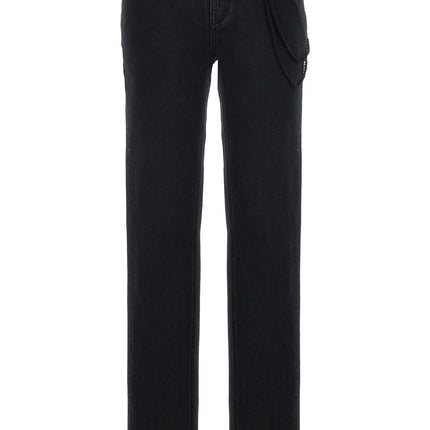 Darkpark Black Cotton Straight-Leg Jeans