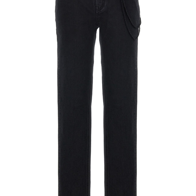 Darkpark Black Cotton Straight-Leg Jeans