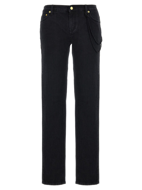 Darkpark Black Cotton Straight-Leg Jeans