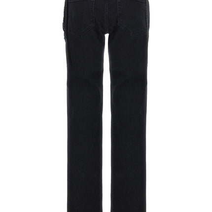 Darkpark Black Cotton Straight-Leg Jeans