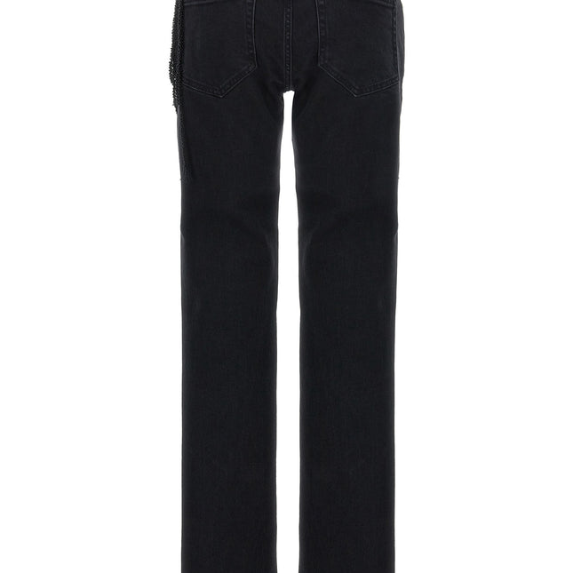 Darkpark Black Cotton Straight-Leg Jeans