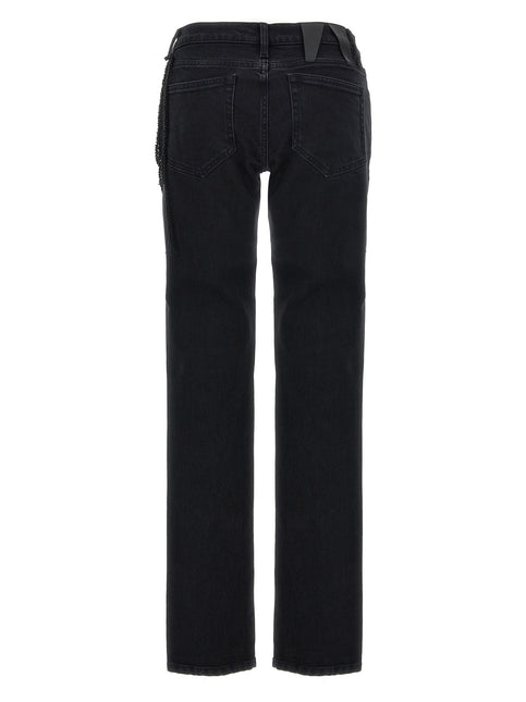 Darkpark Black Cotton Straight-Leg Jeans