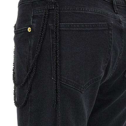 Darkpark Black Cotton Straight-Leg Jeans