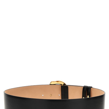 Alexander McQueen Black Cowhide Regular Belt