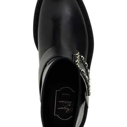 Roger Vivier Black Calfskin Ankle Boots