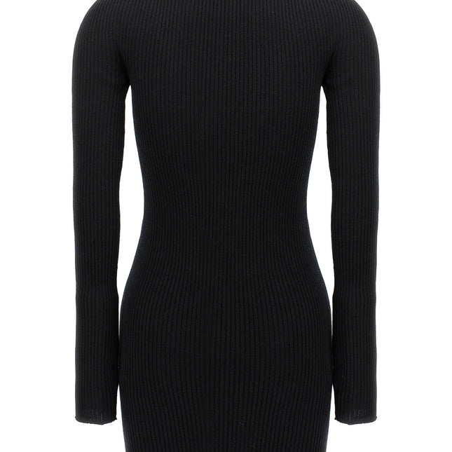 Courrèges Black Cotton Short Dress