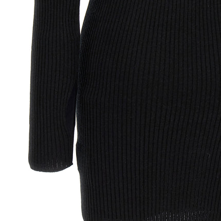 Courrèges Black Cotton Short Dress