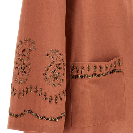 Fortela Bordeaux Cotton Short Dress