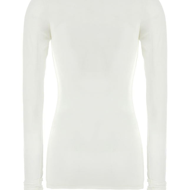 Darkpark White Polyester Long Sleeve T-Shirt