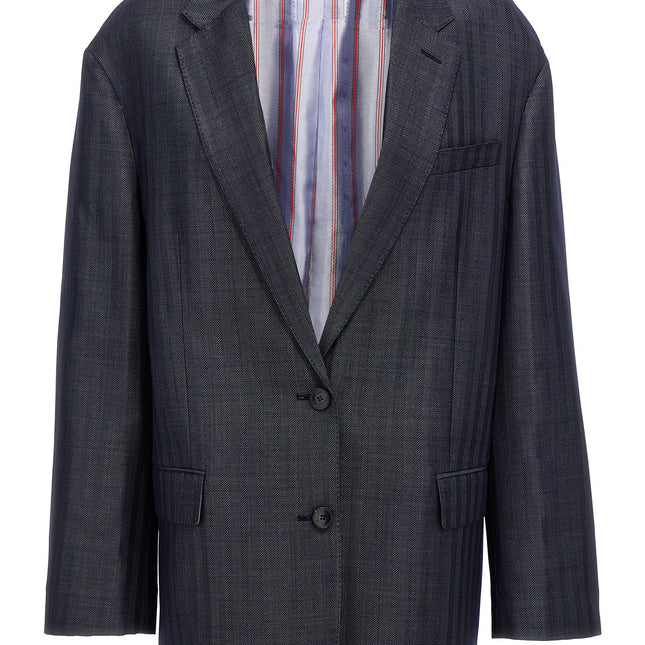 Etro Blue Wool Blazer