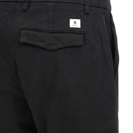 Department 5 Black Cotton Casual Pants