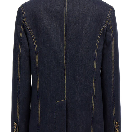 Etro Blue Cotton Blazer