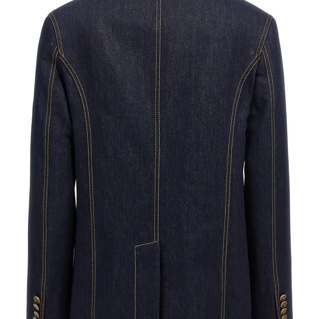 Etro Blue Cotton Blazer