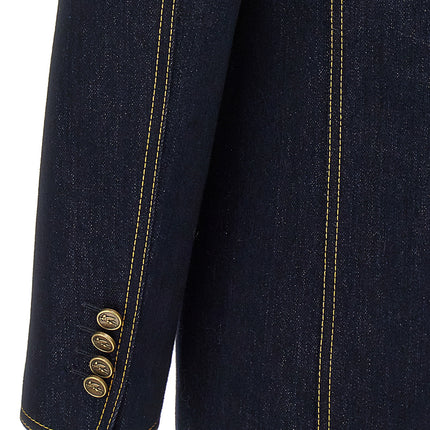 Etro Blue Cotton Blazer