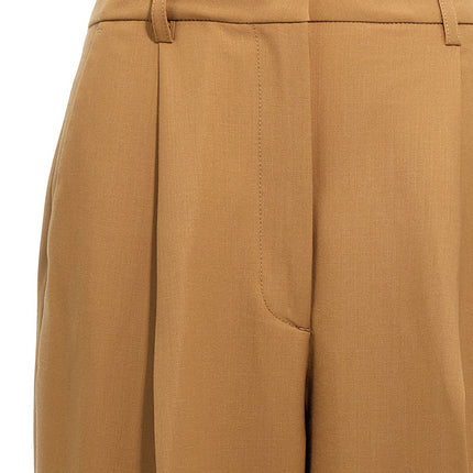THELATEST Brown Polyester Pants