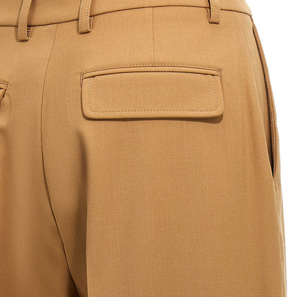 THELATEST Brown Polyester Pants