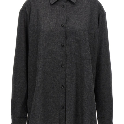 The Andamane Gray Wool Blouse