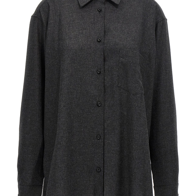 The Andamane Gray Wool Blouse