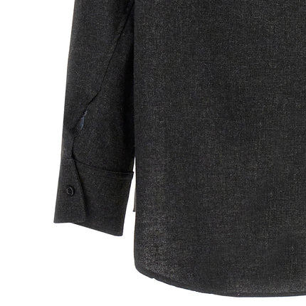 The Andamane Gray Wool Blouse