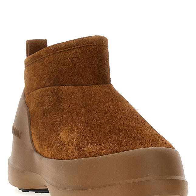 Moon Boot Brown Cowhide Flat Boots