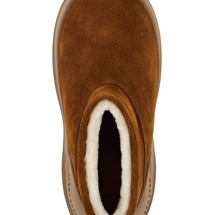 Moon Boot Brown Cowhide Flat Boots