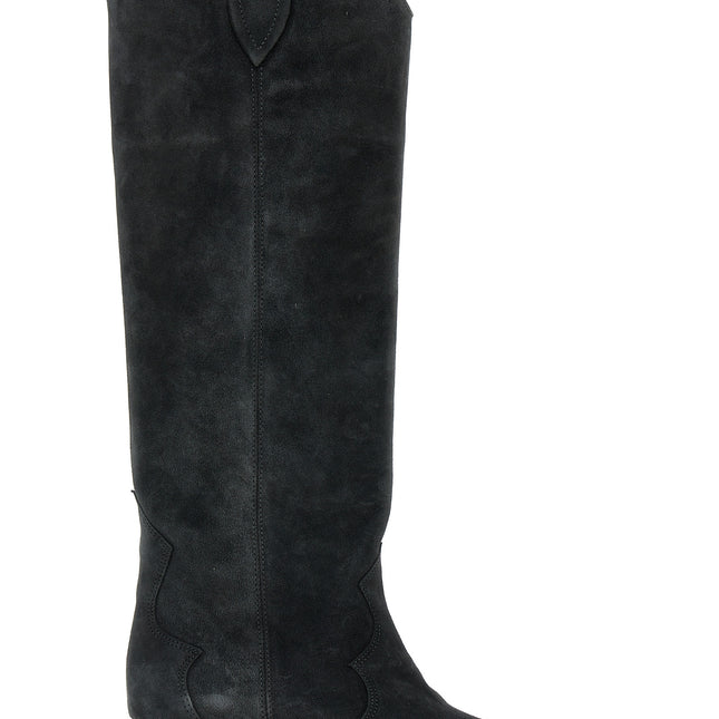 Isabel Marant Black Calfskin Chelsea Boots