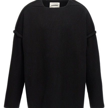 Jil Sander Black Wool Cardigan