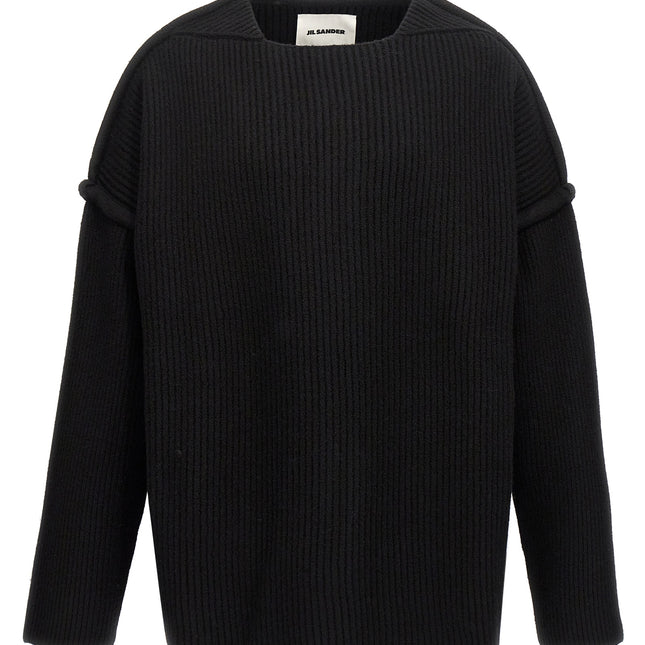 Jil Sander Black Wool Cardigan