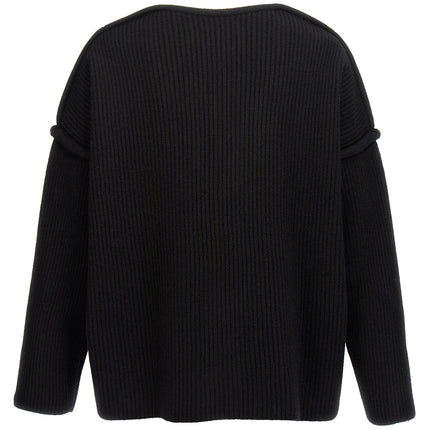 Jil Sander Black Wool Cardigan