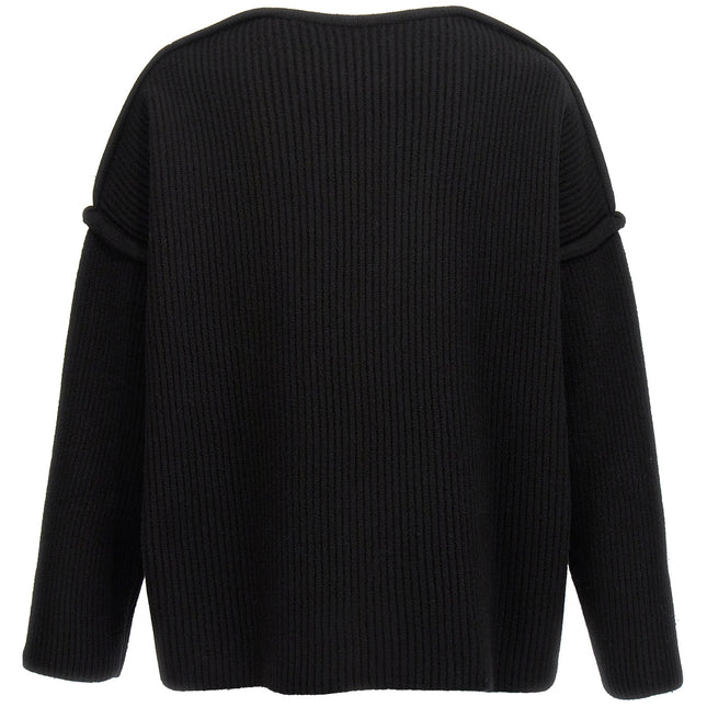 Jil Sander Black Wool Cardigan
