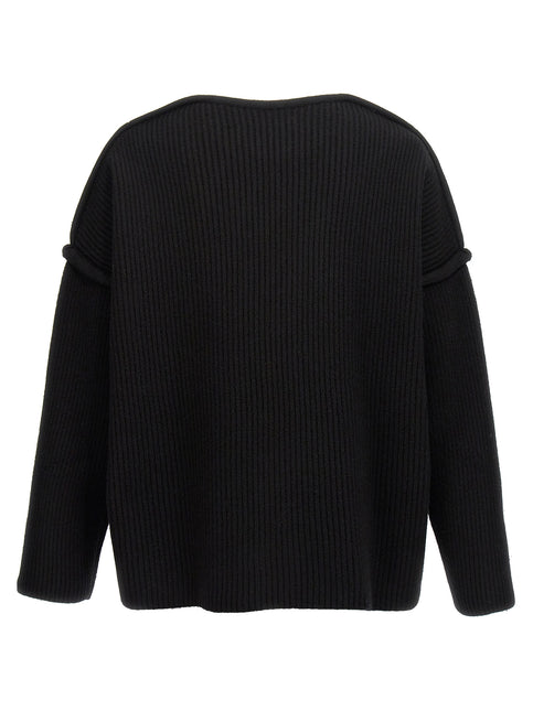 Jil Sander Black Wool Cardigan