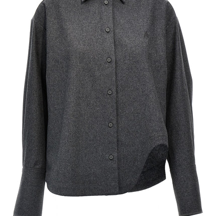 The Attico Gray Wool Blouse