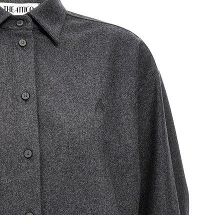 The Attico Gray Wool Blouse