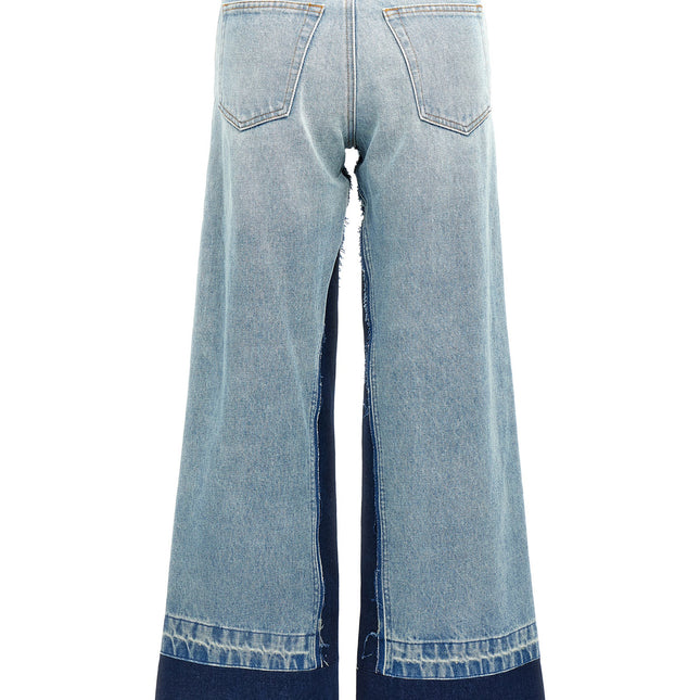 MM6 Maison Margiela Blue Cotton Flared Jeans