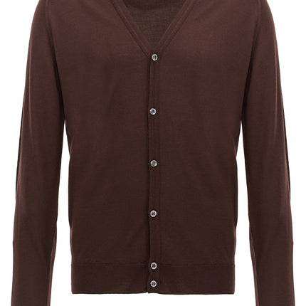 JOHN SMEDLEY Brown Wool Cardigan