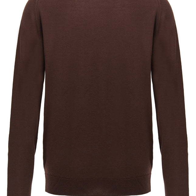 JOHN SMEDLEY Brown Wool Cardigan