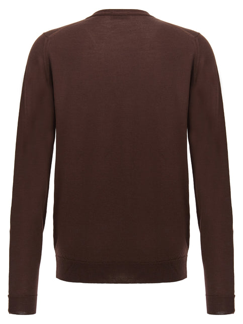 JOHN SMEDLEY Brown Wool Cardigan