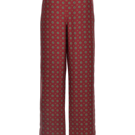 Moschino Bordeaux Silk Casual Pants