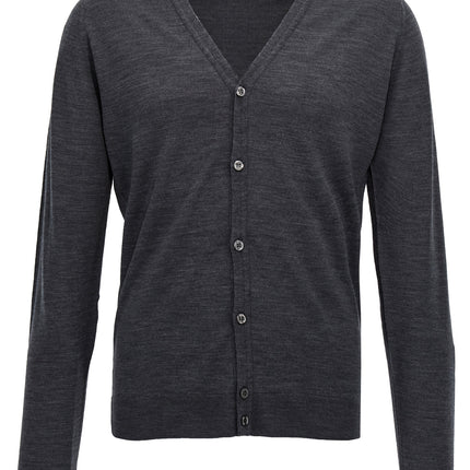 JOHN SMEDLEY Gray Wool Cardigan