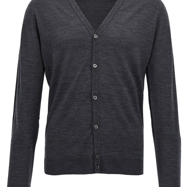 JOHN SMEDLEY Gray Wool Cardigan