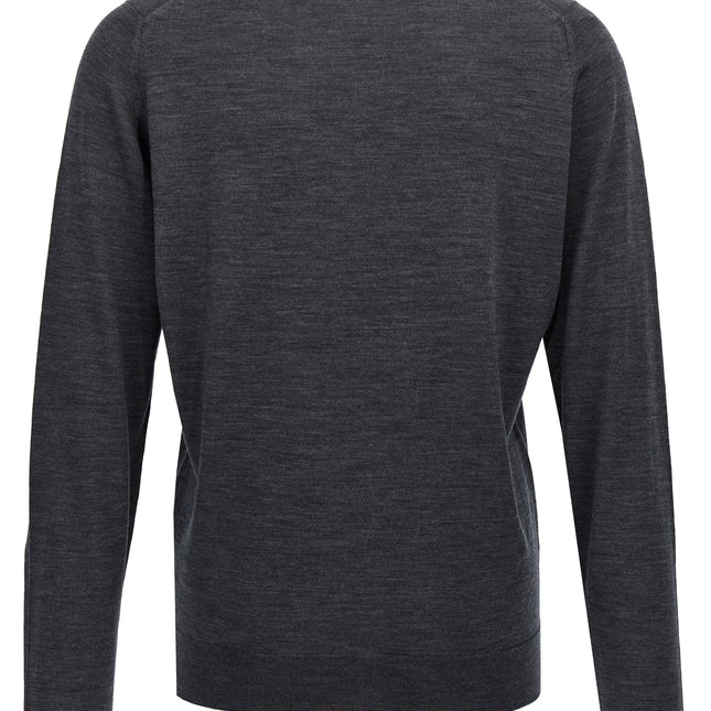 JOHN SMEDLEY Gray Wool Cardigan