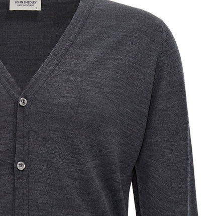 JOHN SMEDLEY Gray Wool Cardigan