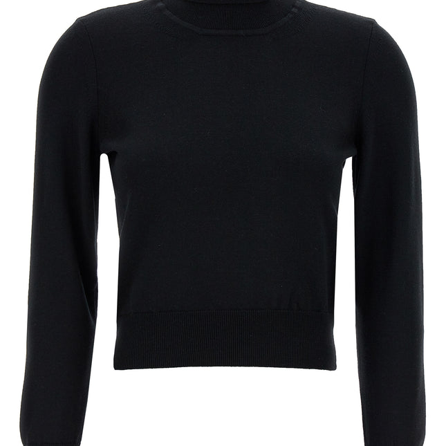 ANTONINO VALENTI Black Merino Wool Cardigan