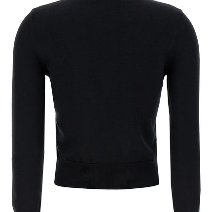 ANTONINO VALENTI Black Merino Wool Cardigan