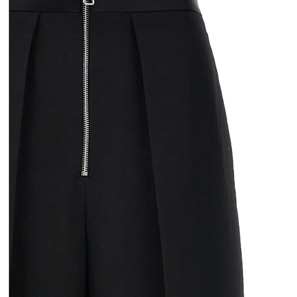 Khaite Black Viscose Casual Pants