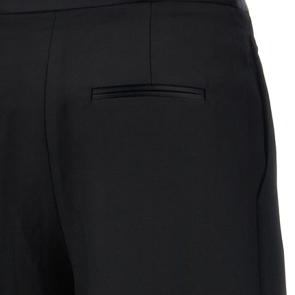 Khaite Black Viscose Casual Pants