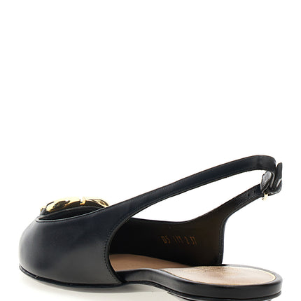 Valentino Garavani Black Calfskin Ballet Flats